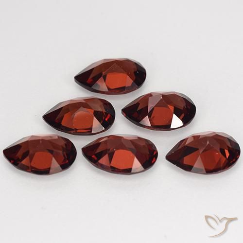 Pyrope Garnet Gemstones in 7 x 5 mm (calibrated) Size for Sale, Pyrope Garnet Stones in Deep Red Color