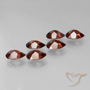 Pyrope Garnet Gemstones in 7 x 5 mm (calibrated) Size for Sale, Pyrope Garnet Stones in Deep Red Color