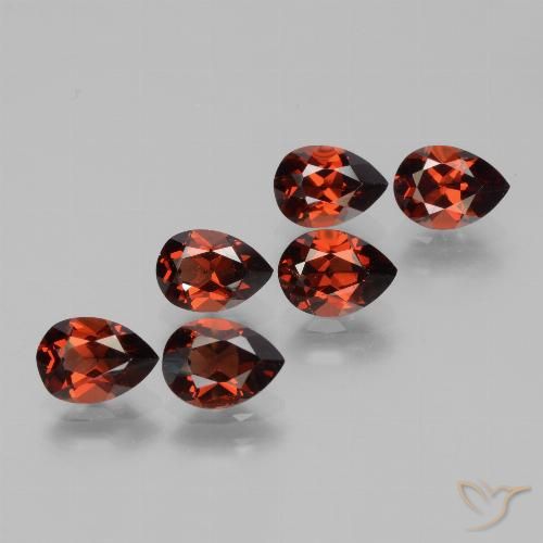 5.45ctw Natural Deep Red Pyrope Garnet, Pear Shape, VS