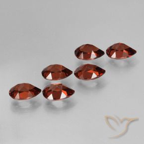 Pyrope Garnet Gemstones in 7 x 5 mm (calibrated) Size for Sale, Pyrope Garnet Stones in Deep Red Color