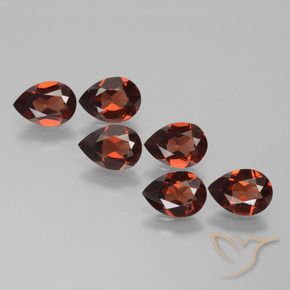 4.61 ctw Red Pyrope Garnet Stones, Natural Pyrope Garnet in Pear Facet Shape for Sale