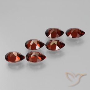 Pyrope Garnet Gemstones in 7 x 5 mm (calibrated) Size for Sale, Pyrope Garnet Stones in Deep Red Color