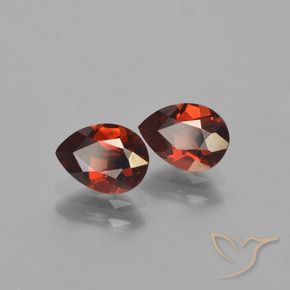 1.80 ctw Red Pyrope Garnet Stones, Natural Pyrope Garnet in Pear Facet Shape for Sale