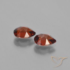Pyrope Garnet Gemstones in 7 x 5.2 mm Size for Sale, Pyrope Garnet Stones in Bright Red Color