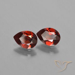 1.71 ctw Red Pyrope Garnet Stones, Natural Pyrope Garnet in Pear Facet Shape for Sale