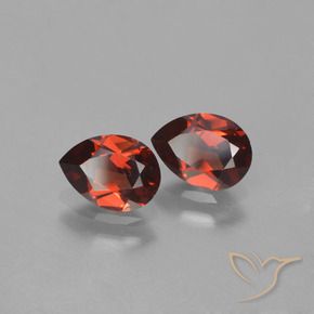 1.78 ctw Red Pyrope Garnet Stones, Natural Pyrope Garnet in Pear Facet Shape for Sale
