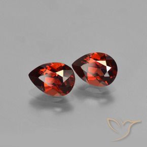 1.78 ctw Red Pyrope Garnet Stones, Natural Pyrope Garnet in Pear Facet Shape for Sale