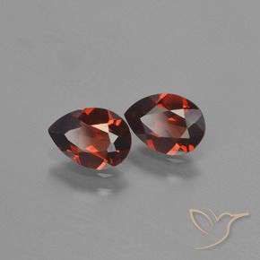 1.62 ctw Red Pyrope Garnet Stones, Natural Pyrope Garnet in Pear Facet Shape for Sale