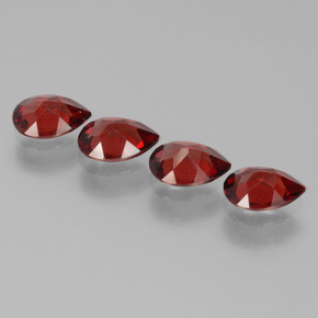 Pyrope Garnet Gemstones in 7 x 5 mm (calibrated) Size for Sale, Pyrope Garnet Stones in Deep Blood Red Color