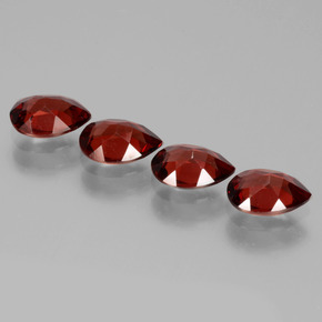 Pyrope Garnet Gemstones in 7 x 5 mm (calibrated) Size for Sale, Pyrope Garnet Stones in Dark Red Color