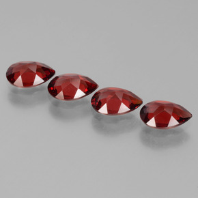 Pyrope Garnet Gemstones in 7 x 5 mm (calibrated) Size for Sale, Pyrope Garnet Stones in Dark Red Color