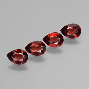 2.98 ctw Red Pyrope Garnet Stones, Natural Pyrope Garnet in Pear Facet Shape for Sale
