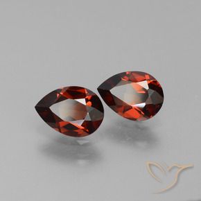 1.64 ctw Red Pyrope Garnet Stones, Natural Pyrope Garnet in Pear Facet Shape for Sale