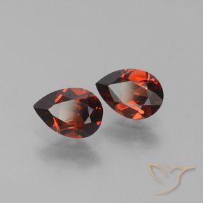 1.72 ctw Red Pyrope Garnet Stones, Natural Pyrope Garnet in Pear Facet Shape for Sale