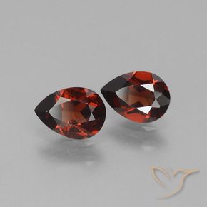 1.65 ctw Red Pyrope Garnet Stones, Natural Pyrope Garnet in Pear Facet Shape for Sale