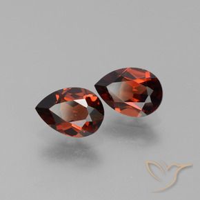 1.73 ctw Red Pyrope Garnet Stones, Natural Pyrope Garnet in Pear Facet Shape for Sale