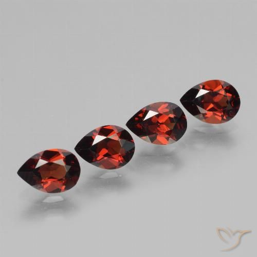 3.62ctw Natural Currant Red Pyrope Garnet, Pear Shape, VVS-VS