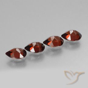 Pyrope Garnet Gemstones in 7 x 5 mm (calibrated) Size for Sale, Pyrope Garnet Stones in Currant Red Color