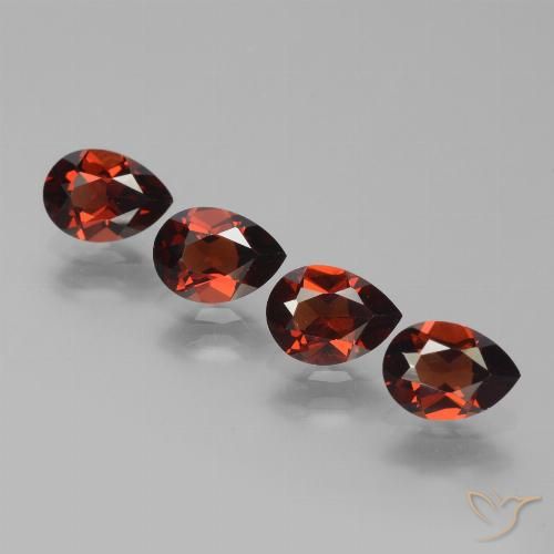 3.72ctw Natural Currant Red Pyrope Garnet, Pear Shape, VVS-VS