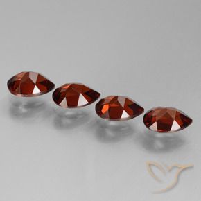 Pyrope Garnet Gemstones in 7 x 5 mm (calibrated) Size for Sale, Pyrope Garnet Stones in Currant Red Color