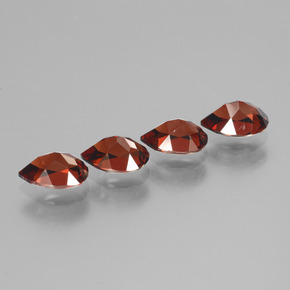 Pyrope Garnet Gemstones in 7 x 5 mm (calibrated) Size for Sale, Pyrope Garnet Stones in Bright Red Color