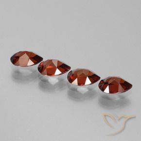 Pyrope Garnet Gemstones in 7 x 5 mm (calibrated) Size for Sale, Pyrope Garnet Stones in Merlot Red Color
