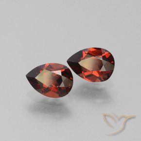 1.80 ctw Red Pyrope Garnet Stones, Natural Pyrope Garnet in Pear Facet Shape for Sale