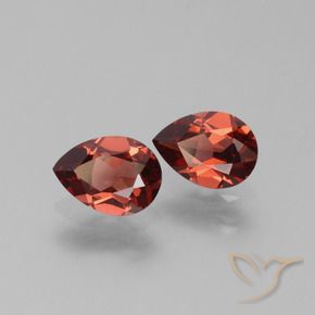 1.59 ctw Red Pyrope Garnet Stones, Natural Pyrope Garnet in Pear Facet Shape for Sale