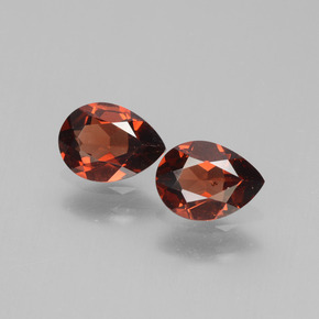 1.53 ctw Red Pyrope Garnet Gemstones, Pyrope Garnet Gems in Pear Facet Shape for Sale.
