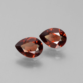 1.53 ctw Red Pyrope Garnet Stones, Natural Pyrope Garnet in Pear Facet Shape for Sale