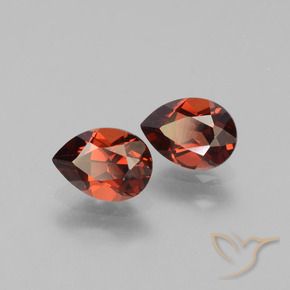 1.84 ctw Red Pyrope Garnet Stones, Natural Pyrope Garnet in Pear Facet Shape for Sale