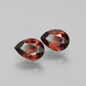 1.77 ctw Red Pyrope Garnet Stones, Natural Pyrope Garnet in Pear Facet Shape for Sale