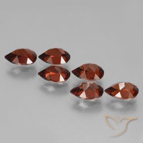 Pyrope Garnet Gemstones in 7 x 5 mm (calibrated) Size for Sale, Pyrope Garnet Stones in Dark Red Color