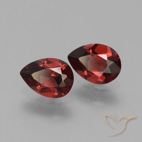 1.68 ctw Red Pyrope Garnet Stones, Natural Pyrope Garnet in Pear Facet Shape for Sale
