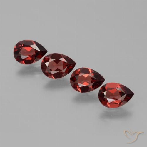 3.06ctw Natural Dark Red Pyrope Garnet, Pear Shape, VVS-VS