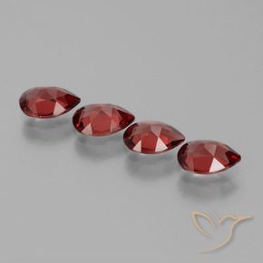 Pyrope Garnet Gemstones in 7 x 5 mm (calibrated) Size for Sale, Pyrope Garnet Stones in Dark Red Color