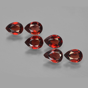 4.53 ctw Red Pyrope Garnet Gemstones, Pyrope Garnet Gems in Pear Facet Shape for Sale.