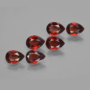 4.53 ctw Red Pyrope Garnet Stones, Natural Pyrope Garnet in Pear Facet Shape for Sale