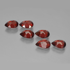 Pyrope Garnet Gemstones in 7 x 5 mm (calibrated) Size for Sale, Pyrope Garnet Stones in Dark Red Color