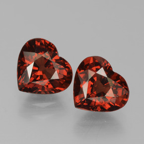 3.50 ct Red Pyrope Garnet Gemstone, Pyrope Garnet Gem in Heart Facet Shape for Sale.