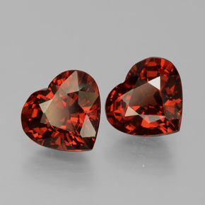 3.50 ct Red Pyrope Garnet Stone, Natural Pyrope Garnet in Heart Facet Shape for Sale