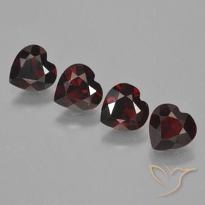 2.91 ctw Red Pyrope Garnet Stones, Natural Pyrope Garnet in Heart Facet Shape for Sale