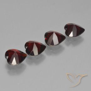 Pyrope Garnet Gemstones in 6 x 6 mm (calibrated) Size for Sale, Pyrope Garnet Stones in Blackish Red Color