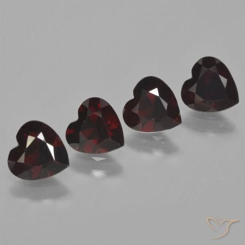 3.24ctw Natural Blackish Red Pyrope Garnet, Heart, VS
