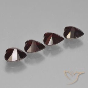 Pyrope Garnet Gemstones in 6 x 6 mm (calibrated) Size for Sale, Pyrope Garnet Stones in Blackish Red Color