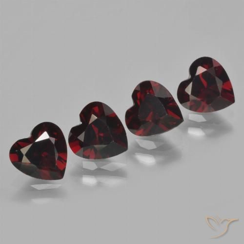 3.38ctw Natural Blackish Red Pyrope Garnet, Heart, VVS-VS