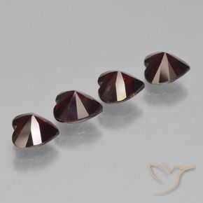Pyrope Garnet Gemstones in 6 x 6 mm (calibrated) Size for Sale, Pyrope Garnet Stones in Blackish Red Color