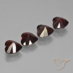 Pyrope Garnet Gemstones in 6 x 6 mm (calibrated) Size for Sale, Pyrope Garnet Stones in Blackish Red Color