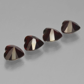 Pyrope Garnet Gemstones in 6 x 6 mm (calibrated) Size for Sale, Pyrope Garnet Stones in Blackish Red Color