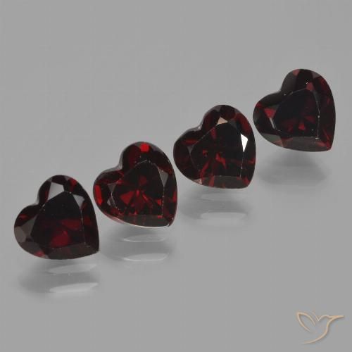 3.81ctw Natural Blackish Red Pyrope Garnet, Heart, VVS-VS